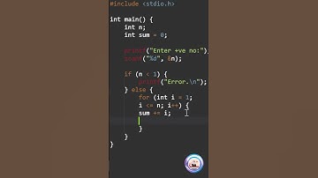 C Programming: Sum of Natural Numbers with User Input #shorts