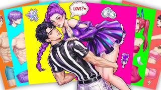 Love Makes Everything Sweet Huntrix Rumi X Sajaboys Jinu - Kpop Demon Hunters Sticker Book Diy