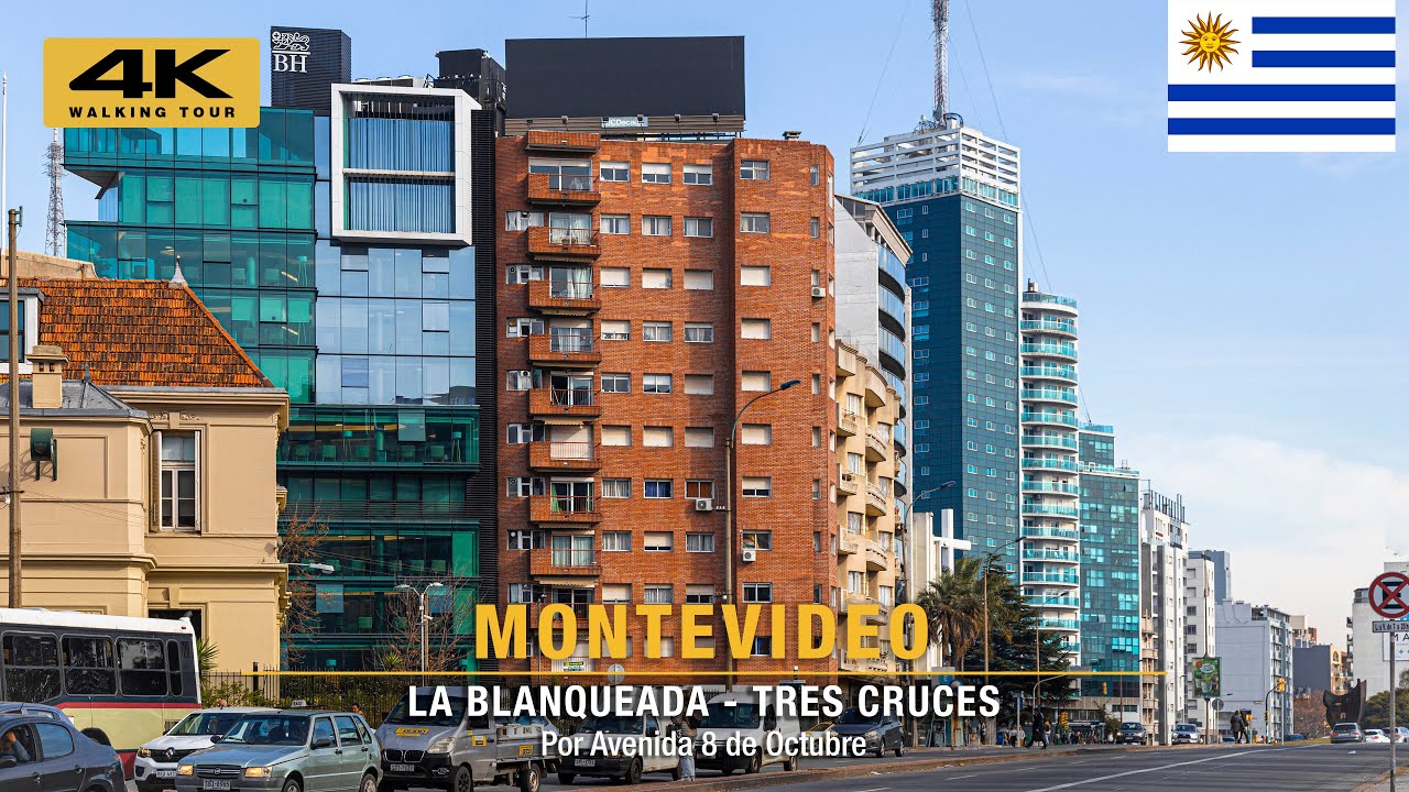 🇺🇾 LA BLANQUEADA - TRES CRUCES | Montevideo | WALKING TOUR 2024 [ 4K ] #montevideo #walking #4k
