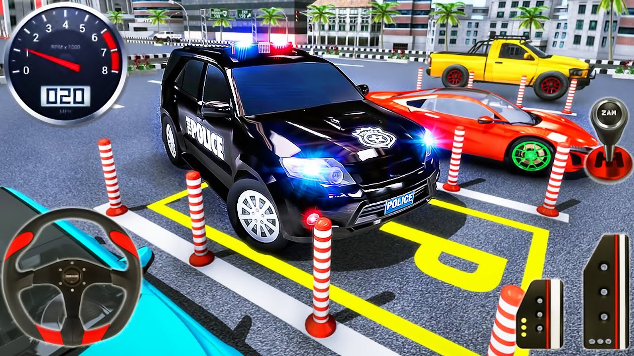 911 Police Car Parking Simulator - US Prado Car Adventure Traffic Drive - Android GamePlay