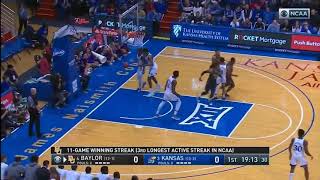 2020 College Basketball #4 Baylor vs #3 Kansas Highlights