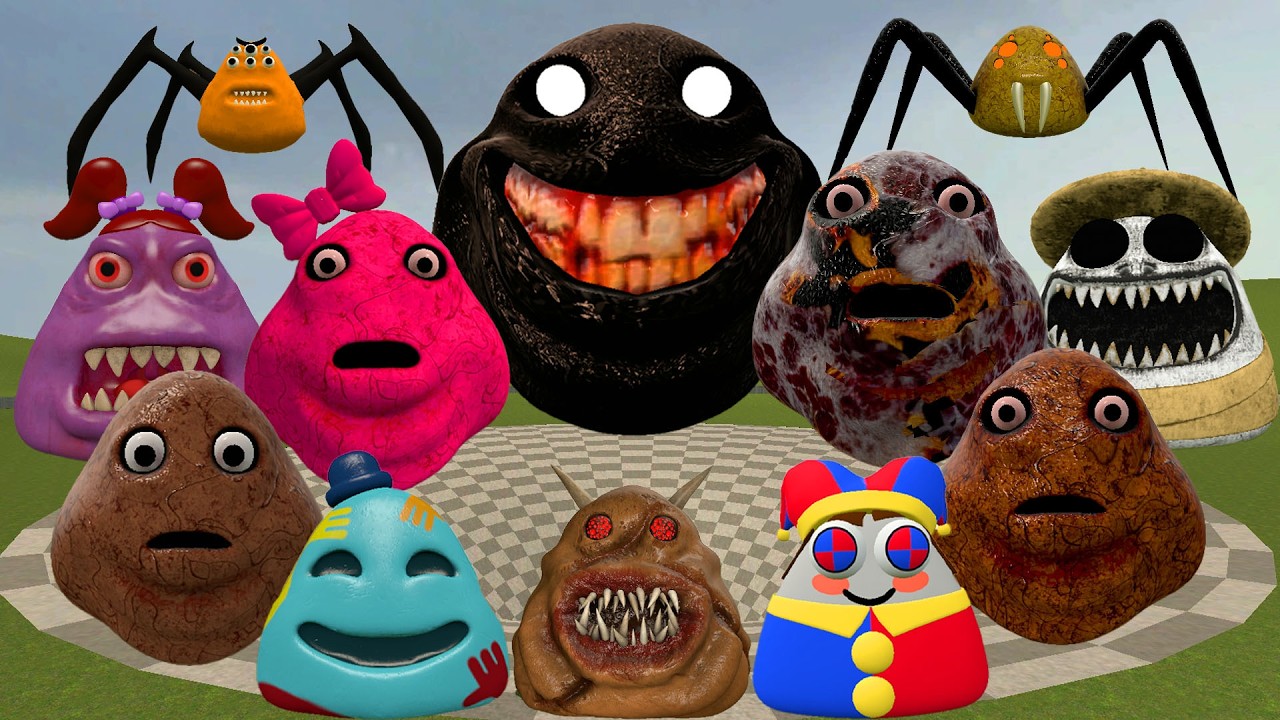 🌀SPARTAN KICKING POU BOU FAMILY FROM BOU'S REVENGE Of POU and SCARY PINK POU in BIG FUNNEL Gmod??🌀