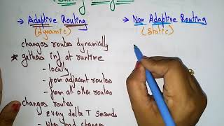 Routing classification | Adaptive & Non Adaptive Routing | Data Communication | Lec-19 | Bhanu Priya