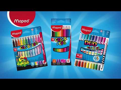 Карандаши цветные Maped "Color Peps", Фломастеры Maped "Jungle"