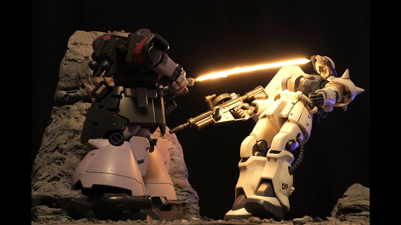 Gunpla Diorama! Decapitated Gouf! Filament LED Sword, custom LEDs
