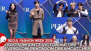 4K Han Seung Woo, Son Dong Pyo, Pentagon, Everglow & More 2026 Ss Seoul Fashion Week