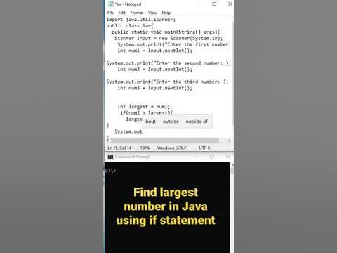 Java program to find largest number without array || Find largest ...