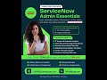🚀 Masterclass Workshop: ServiceNow Admin Essentials – Get Job-Ready in Just 6 Hours!