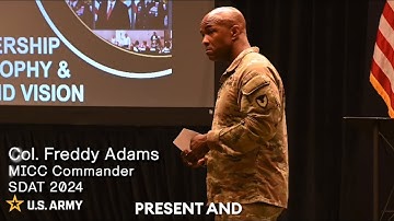 MICC Commander delivers vision for FY25 and beyond at SDAT 2024