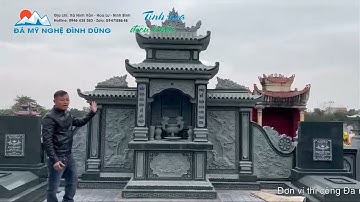 Lắp đặt khu lăng mộ đá xanh rêu tại Hưng yên - Thi công bởi Đá mỹ nghệ Đình Dũng - 0947158646