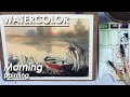 Watercolor Painting - Misty Morning | step by step | Supriyo