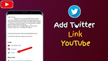 How To Add Twitter Link To YouTube Channel