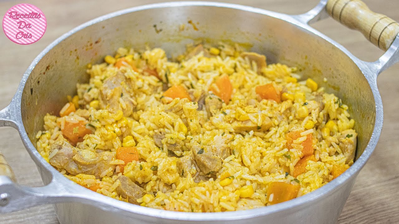 GALINHADA COM ARROZ E LEGUMES DE UMA PANELA SÓ | COMIDA DIA A DIA | RECEITAS DA CRIS