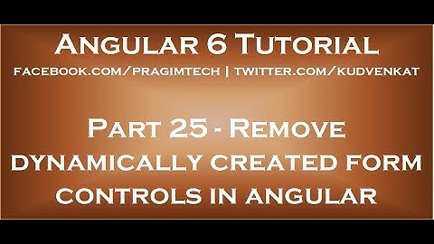 Remove dynamically created form controls in angular