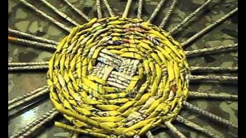 How to plait a round bottom from papers.  Part 1.