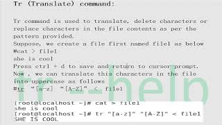 Tr (translate) command in Linux