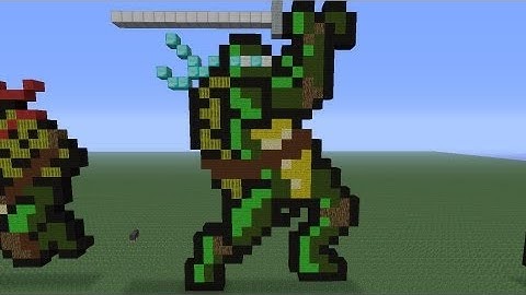 Minecraft Pixel Art: Leonardo Tutorial - TMNT