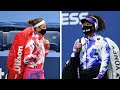 Victoria Azarenka and Naomi Osaka walk onto Arthur Ashe for the US Open 2020 Final
