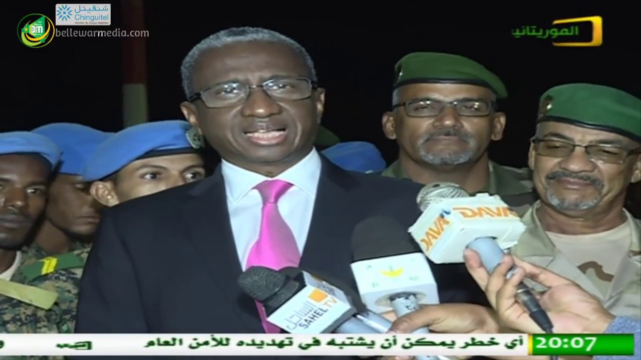 مراسيم توديع االسرية الاولى من الكتيبة الثانية المتجهة الى وسط افريقيا - تقرير المختار باب ولد احمدو