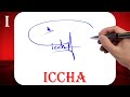 Iccha name signature style  i signature style  signature style of my name iccha