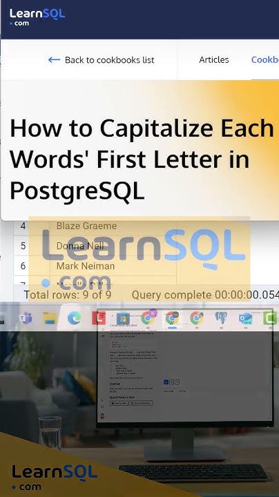 SQL Tip | Capitalize First Letter of Each Word #sqltips - YouTube