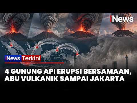 INDONESIA SIAGA! 4 Gunung Api Erupsi Bersamaan, Abu Vulkanik Sampai Jakarta | iNews Terkini