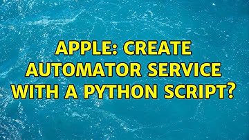 Apple: Create Automator Service With a Python Script?