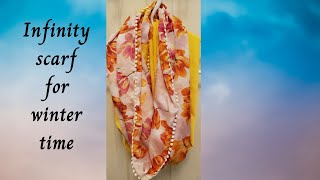 How To Sew a 2-Tone Infinity Scarf- Simple and Easy. 2 Tone Infinity Scarf