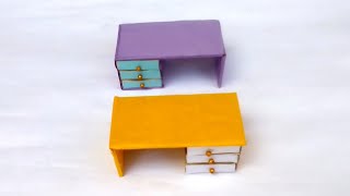 Easy Study Table Making | How to Make Study Table | Matchbox Study Table | Mini Crafts