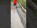 the process of smoothing the land boundaries on the edges of rice fields using simple tool #popular