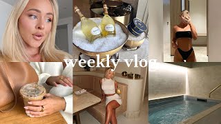 WEEKLY VLOG | botox touch up, hair appointment, cooking, friends dinner \& movie night, bathhouse etc