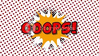 Oops Word In Speech Balloon In Comic Style Animation Retro Cartoon Comics Animation