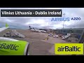 AirBaltic A220 - Vilnius to Dublin, Ireland - Full Flight