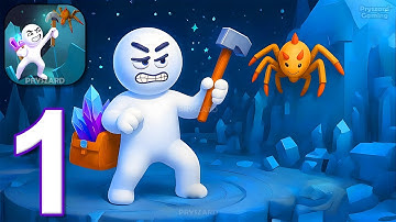 Stickman Miner: Dig Mine Stone - Gameplay Walkthrough Part 1 - Stickman Miner Game (iOS, Android)