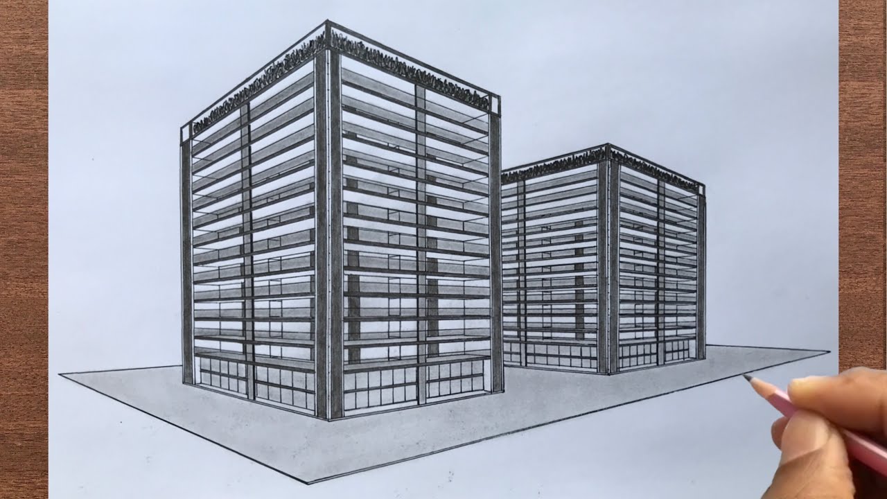 How to Draw a Township in 2 Point Perspective - YouTube