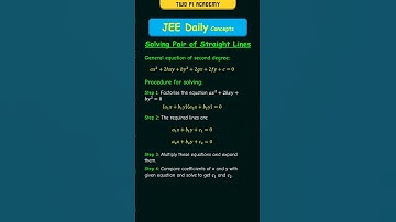 Het oplossen van een paar rechte lijnen #jeedailyconcepts #straightlines