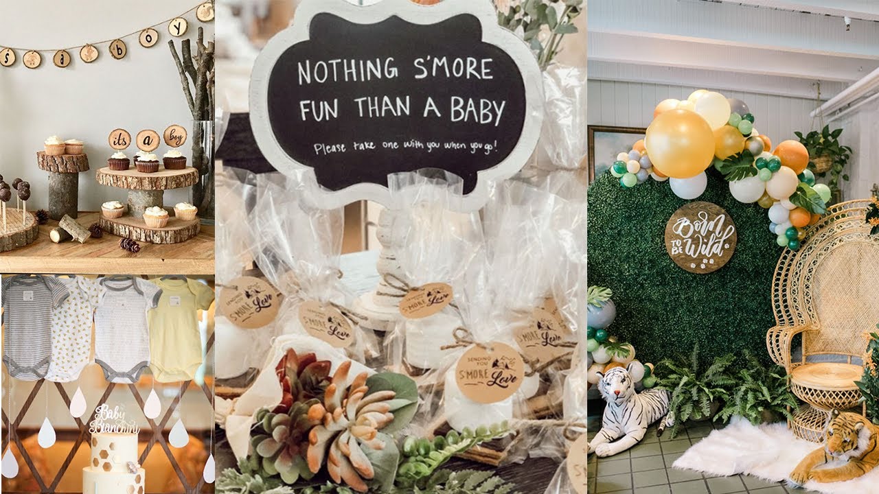 Modern boy baby shower themes YouTube