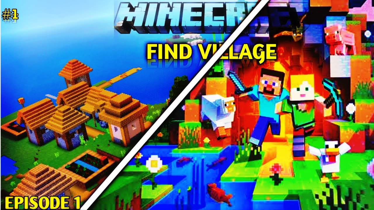 FIND THE VILLAGE IN MINECRAFT WORLD FIRST EPISODE #minecraft#1 - YouTube
