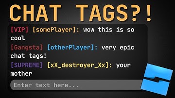 how to make CHAT TAGS! - ROBLOX Studio