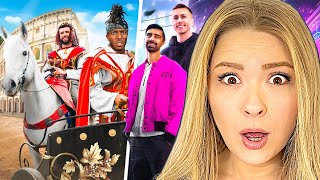 Americans React To SIDEMEN $100,000 ANCIENT VS FUTURISTIC HOLIDAY