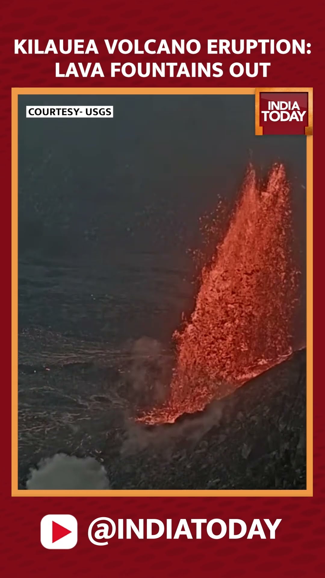 Lava fountains Out From Kilauea Volcano Eruption In Hawaii #shorts #volcano #hawaii