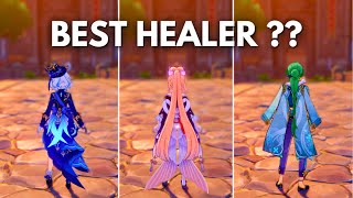 Who is BEST healer ?? FURINA Healing Comparison [ Genshin Impact ]