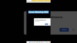 How to fix “joining meeting timeout invalid parameter” Zoom Meeting SDK error #shorts #zoommeeting