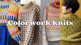 COLORWORK SWEATERS & CARDIGANS  Knitting inspo for a colorful winter
