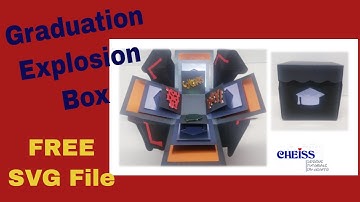 Graduation Explosion Box - FREE SVG File & Design Space Project ready to make!