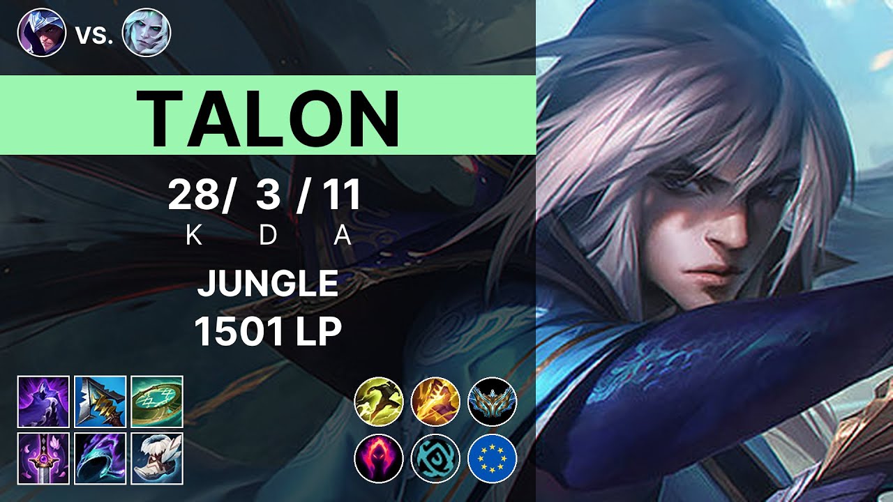 Talon Jungle vs Viego - 1501 LP Challenger - EUW 15.11
