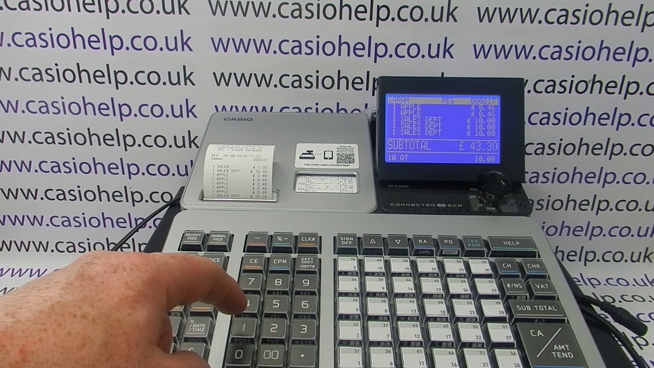 How To Use A Preset Department Casio SR-S4000 / PCR-T2500 / PCR