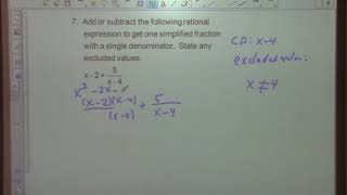 Algebra 2 Class 4/9/21 Chapter 10 Test Review Day 2 Rational Functions and Equations