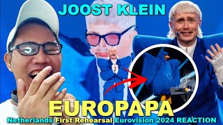 Joost Klein - Europapa - Netherlands First Rehearsal Eurovision 2024 REACTION