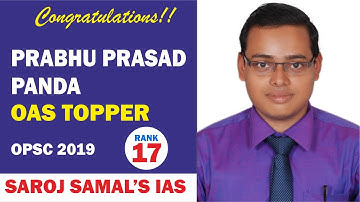 PRABHU PRASAD PANDA, Rank 17 (OPSC 2019)